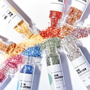 Birkenspanner biologisch abbaubarer Glitzer 5 Gramm Revel Set farbenfroh als Glitzermake-up glitzer ausgeschüttet #size_5-gramm