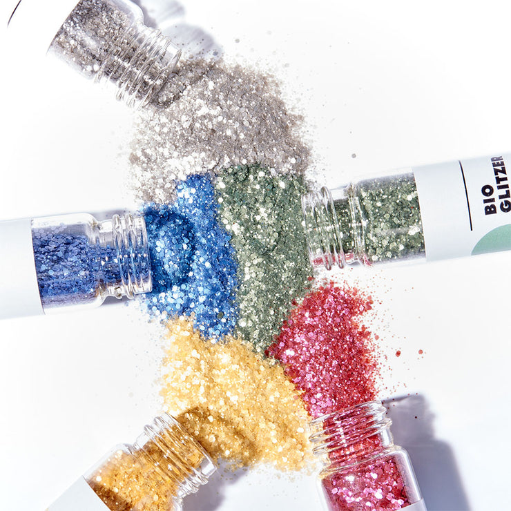 Birkenspanner biologisch abbaubarer Glitzer 5 Gramm spree Set farbenfroh viele Farben ausgekippt