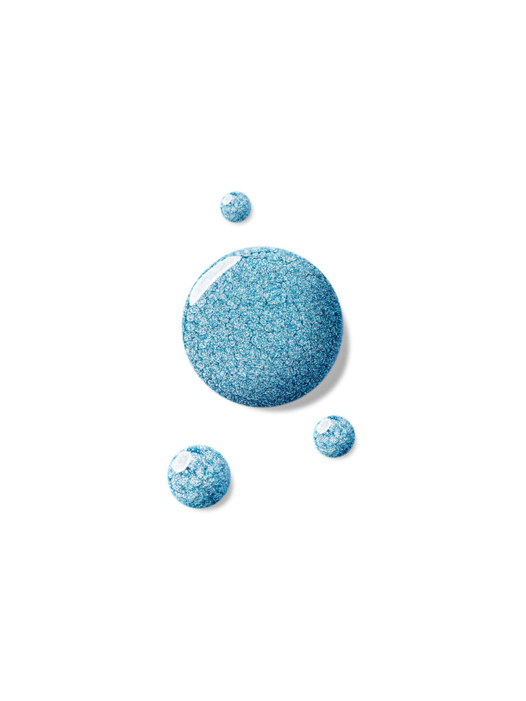 Biologisch abbaubarer Glitzer Nagellack pflanzenbasiert in glitzernd blau  spilled  Farbdot